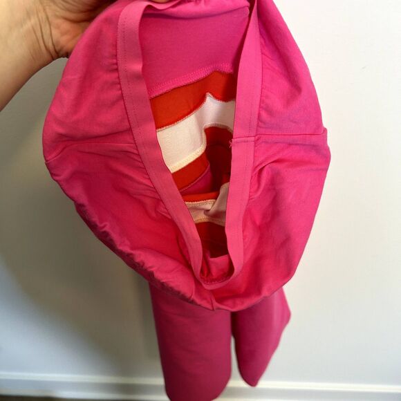 Moda International Womens Sleeveless Color block Mini Dress Size Large Pink - Picture 11 of 13